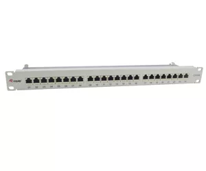 Equip 24-Port Cat.6A Shielded Patch Panel, Light Grey