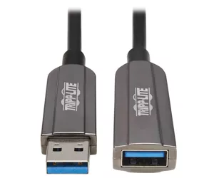 Tripp Lite U330F-15M-G1 USB 3.2 Gen 1 CL3-Rated Fiber Active Optical Cable (AOC) - Extension/Repeater, A M/F, Black, 15 m (49 ft.)