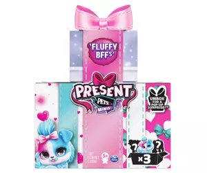 Present Pets Minis, Fluffy BFFs 3-Pack of 3-inch Plush Toys, Kids Toys for Girls Aged 5 and up