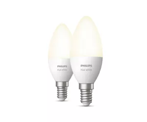 Philips Hue White Kerze – Smarte Lampe E14 (Doppelpack)