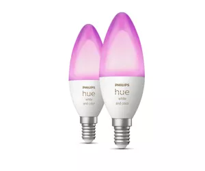 Philips Hue White and Color ambiance Kerze – Smarte Lampe E14 (Doppelpack)