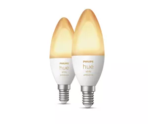 Philips Hue White ambience Kerze – Smarte Lampe E14 (Doppelpack)