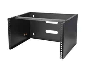 StarTech.com 6U Wall Mount Network Rack - 14 Inch Deep - Patch Panel Bracket - 44lbs/20kg Weight Capacity in Black.