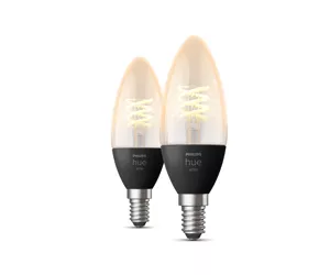 Philips Hue White E14 Filament Lampe Kerze Doppelpack - 300lm