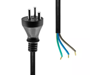 ProXtend Type K (Denmark) to Open End Power Cord Black 1m