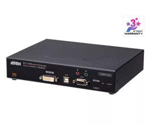ATEN DVI-I Single Display KVM over IP Transmitter with Internet Access