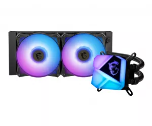 MSI MAG CORELIQUID C280 Liquid CPU Cooler '280mm Radiator, 2x 140mm ARGB PWM Fan, ARGB lighting, Center Supported, Compatible with Intel and AMD Platforms, Latest LGA 1700 ready'