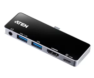 ATEN USB-C Travel Dock with Power Pass-Through