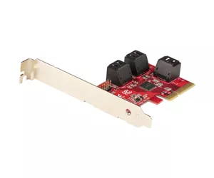 StarTech.com SATA PCIe Card - 6 Port PCIe SATA Expansion Card - 6Gbps - Low/Full Profile - Stacked SATA Connectors - ASM1166 Non-Raid - PCI Express to SATA Converter