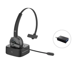 Conceptronic POLONA Wireless Bluetooth Headset with Charging Dock